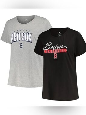 Boston Red Sox Profile Women's Plus Size T-Shirt Combo Pack NWT Size Plus 2X